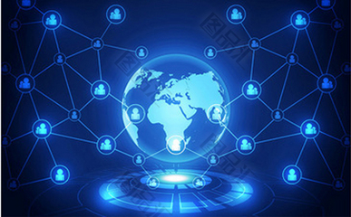 時尚藍色全球網(wǎng)絡科技背景